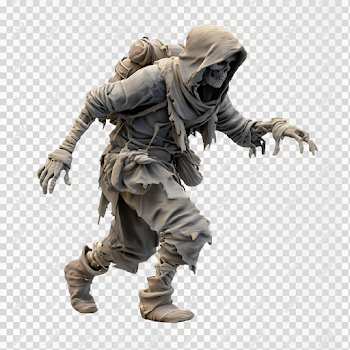 PNG Zombie in Rags - Medieval Peasant Style