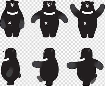 Po Giant panda Cartoon Drawing, Black and white bear cartoon transparent background PNG clipart