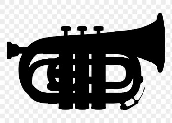 Pocket trumpet png silhouette, musical | Free PNG - rawpixel