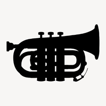 Pocket trumpet silhouette clipart, musical | Free Vector - rawpixel