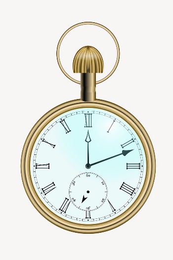 Pocket watch clipart, object illustration | Free Vector - rawpixel