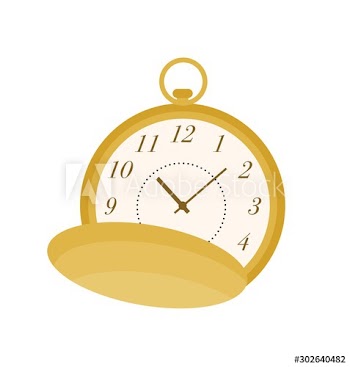 Pocket watch flat vector illustration