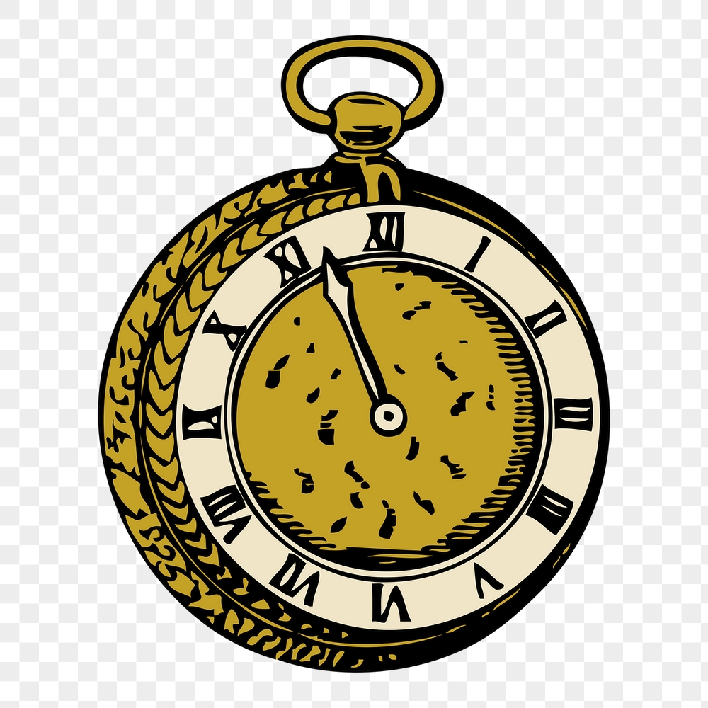 Pocket watch png sticker, vintage | Free PNG - rawpixel
