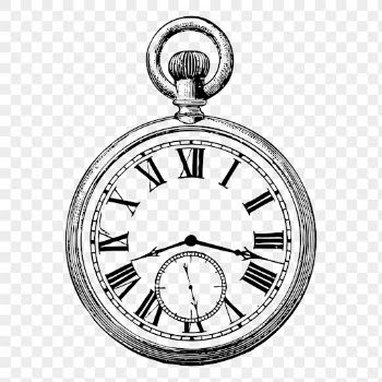 Pocket watch png, vintage clipart, | Free PNG Illustration - rawpixel