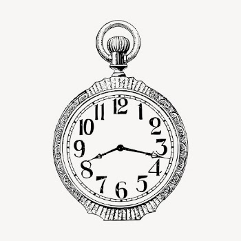 Pocket watch, vintage illustration vector. | Free Vector Illustration - rawpixel