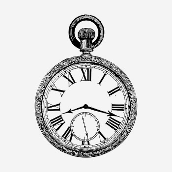 Pocket watch, vintage object illustration. | Free Photo Illustration - rawpixel