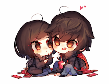 Pocky Day By Magancito - Cute Anime Couple Chibi - anime couple ...