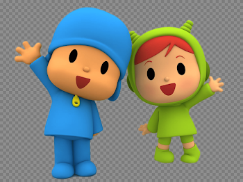 Pocoyo and Nina Waving transparent PNG - StickPNG
