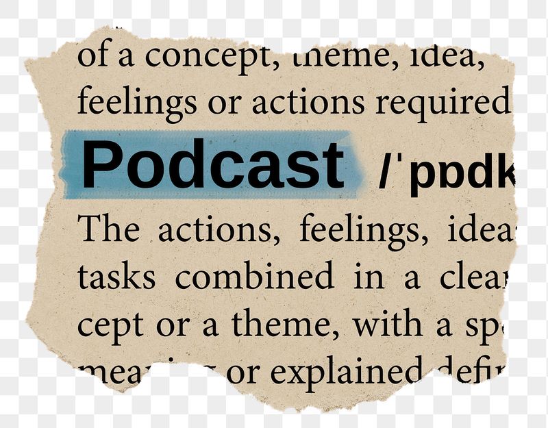 Podcast png word sticker, torn | Free PNG - rawpixel