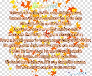 Poetry Autumn leaf color Blog Rhyme, good rhyme transparent background PNG clipart