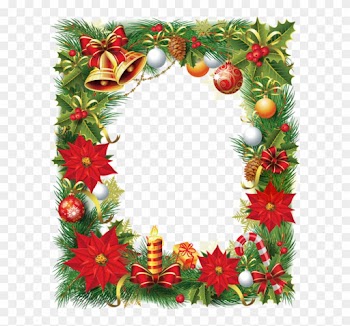Poinsettia Christmas Flower Border - Merry Christmas Wishes To My Husband