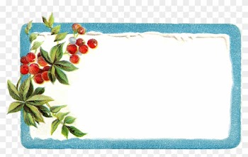 Poinsettia Clipart Christmas Gift Tag - Vintage Transparent Christmas Photo Frame