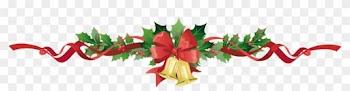 Poinsettia Garland Clipart Christmas Garland Bells - Christmas Garland Transparent
