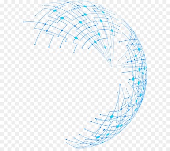 Point Line Ball Circle - Blue technology road map 