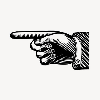 Pointing finger hand drawing, vintage | Free Vector - rawpixel