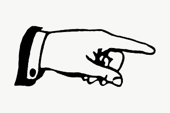 Pointing hand drawing, illustration vector. | Free Vector - rawpixel