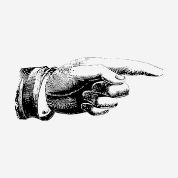 Pointing hand gesture, vintage illustration. | Free Photo Illustration - rawpixel