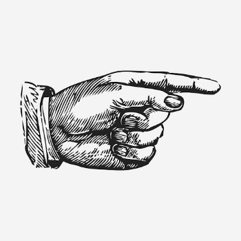 Pointing hand gesture, vintage illustration. | Free Photo Illustration - rawpixel
