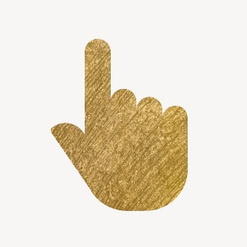 Pointing hand gold icon, glittery | Free Icons - rawpixel