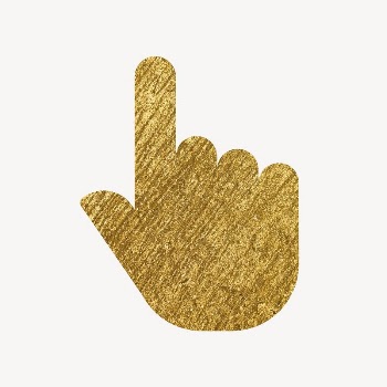 Pointing hand gold icon, glittery | Free Icons - rawpixel