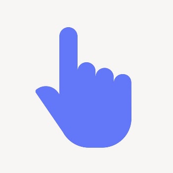 Pointing hand icon, blue flat | Free Icons - rawpixel