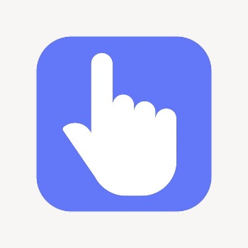 Pointing hand icon, flat square | Free Icons - rawpixel
