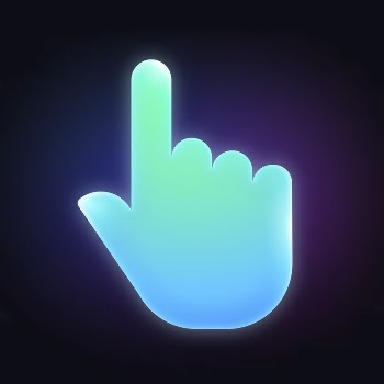 Pointing hand icon, neon glow | Free Icons - rawpixel