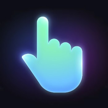 Pointing hand icon, neon glow | Free Icons - rawpixel