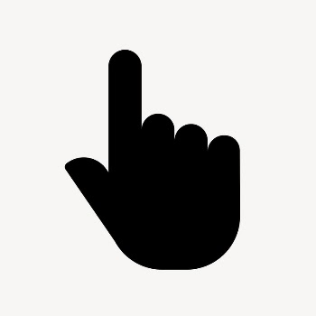 Pointing hand icon, simple flat | Free Icons - rawpixel