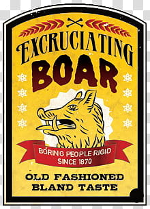 Poison Treats s, excruciating boar logo transparent background PNG clipart