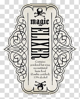 Poison Treats s, Magic Elixer text transparent background PNG clipart
