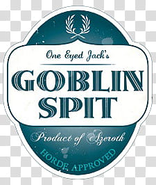 Poison Treats s, One Eyed Jack's Goblin Spit logo transparent background PNG clipart