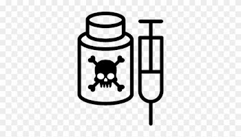 Poisonous Chemical Bottle With Syringe Vector - Medication Png