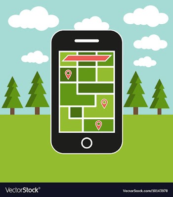 Pokemon go game phone nature vector image