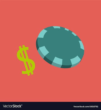 Poker chips flat plastic poker chips sign vector image