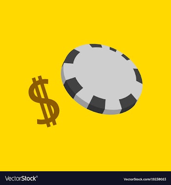 Poker chips flat plastic poker chips sign vector image