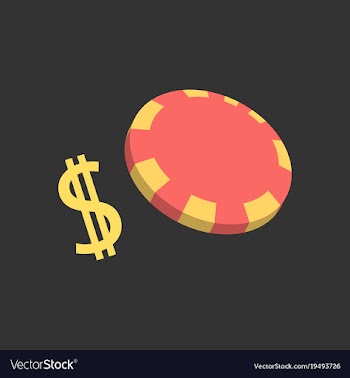 Poker chips flat plastic poker chips sign vector image