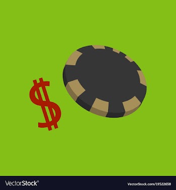 Poker chips flat plastic poker chips sign vector image