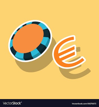 Poker chips sticker plastic poker chips sign vector image