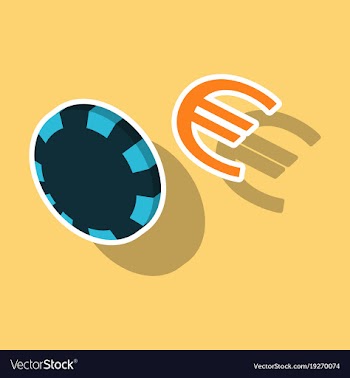 Poker chips sticker plastic poker chips sign vector image