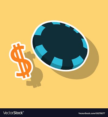 Poker chips sticker plastic poker chips sign vector image