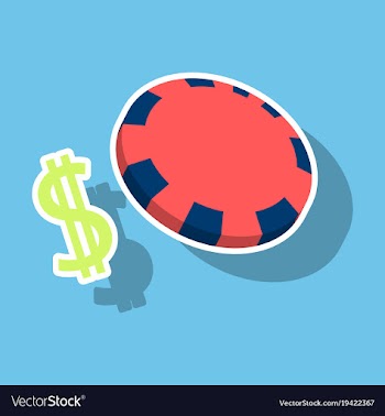 Poker chips sticker plastic poker chips sign vector image