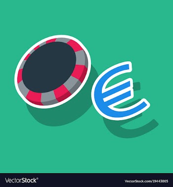 Poker chips sticker plastic poker chips sign vector image