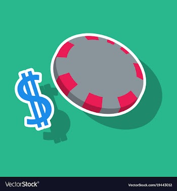 Poker chips sticker plastic poker chips sign vector image