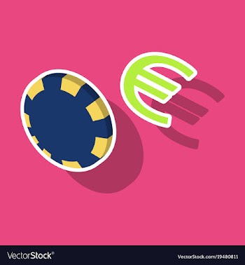 Poker chips sticker plastic poker chips sign vector image