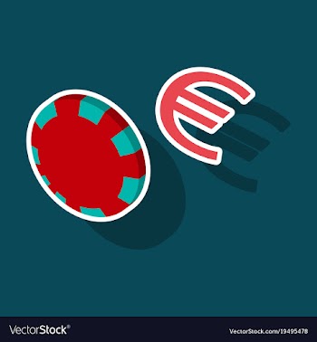 Poker chips sticker plastic poker chips sign vector image