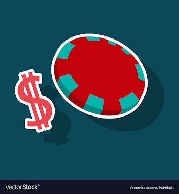 Poker chips sticker plastic poker chips sign vector image