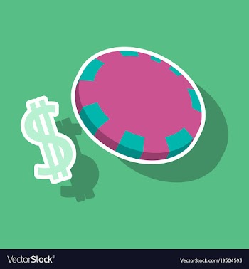 Poker chips sticker plastic poker chips sign vector image