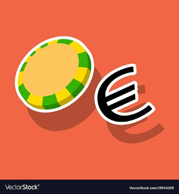 Poker chips sticker plastic poker chips sign vector image