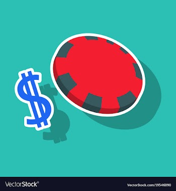 Poker chips sticker plastic poker chips sign vector image
